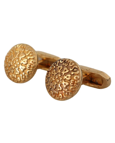 Dolce & Gabbana Men's Gold Plated Brass Round Pin Cufflinks - One Size